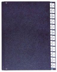 Pultordner Hartpappe, A - Z, 24 F�cher, schwarz