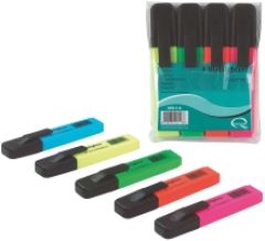 1 Textmarker Set, 6 Farben gelb, pink, gr�n, orange,  blau, rot