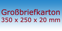 Grobrief Karton 350x250x20 mm