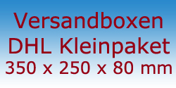 Versandbox DHL Kleinpaket 350x250x80mm