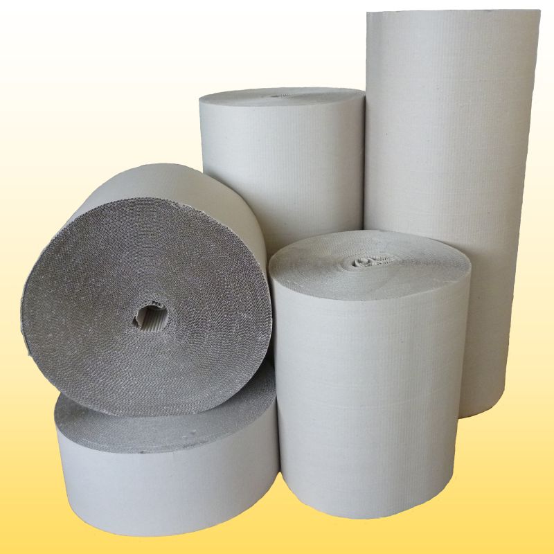 B Welle grau 4 Rollen Wellpappe 60 cm breit x 70 lfm 